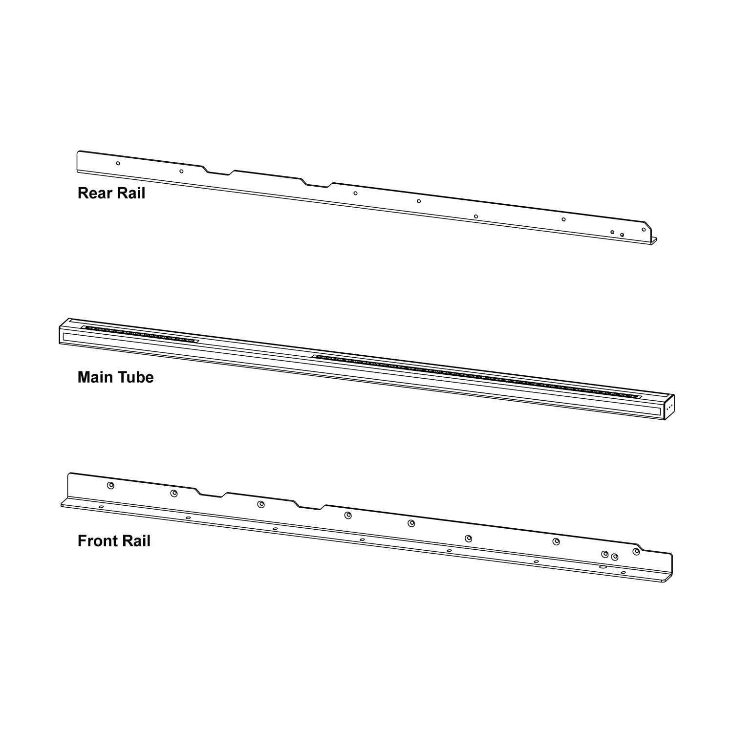 Sawstop Industrial Series Num Ext Rail Assembly