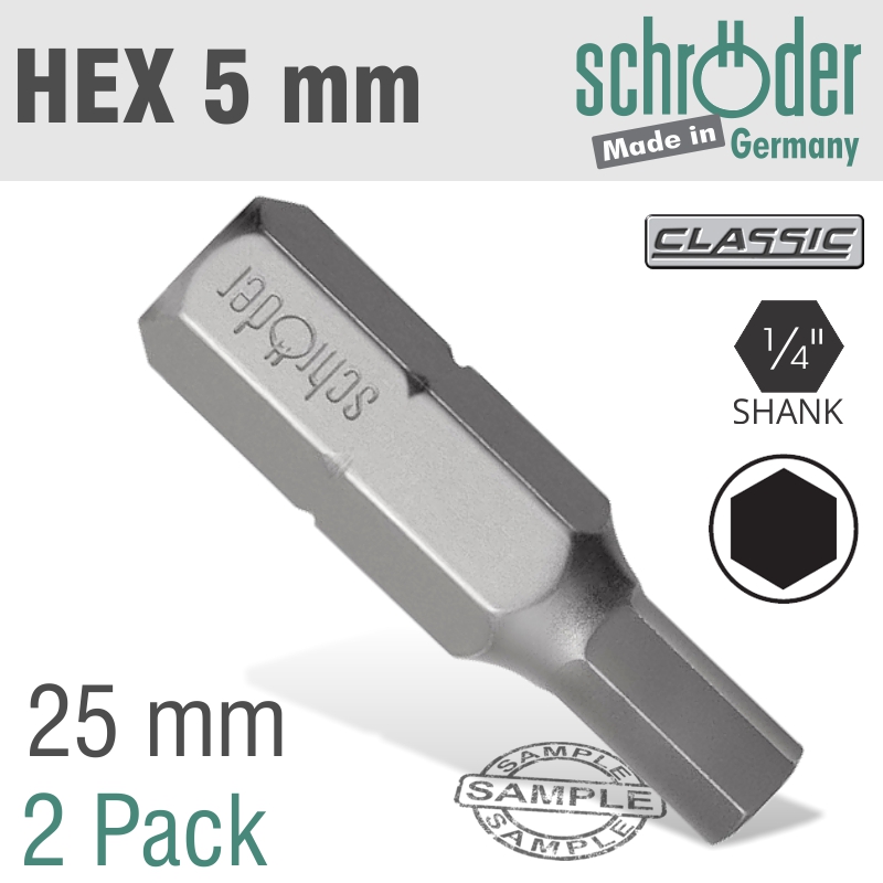 Schroder Hex/Allen Ins Bit Size 2Cd