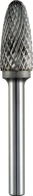 TC ROTARY BURR ARC ROUND NOSE FOR HARD METALS