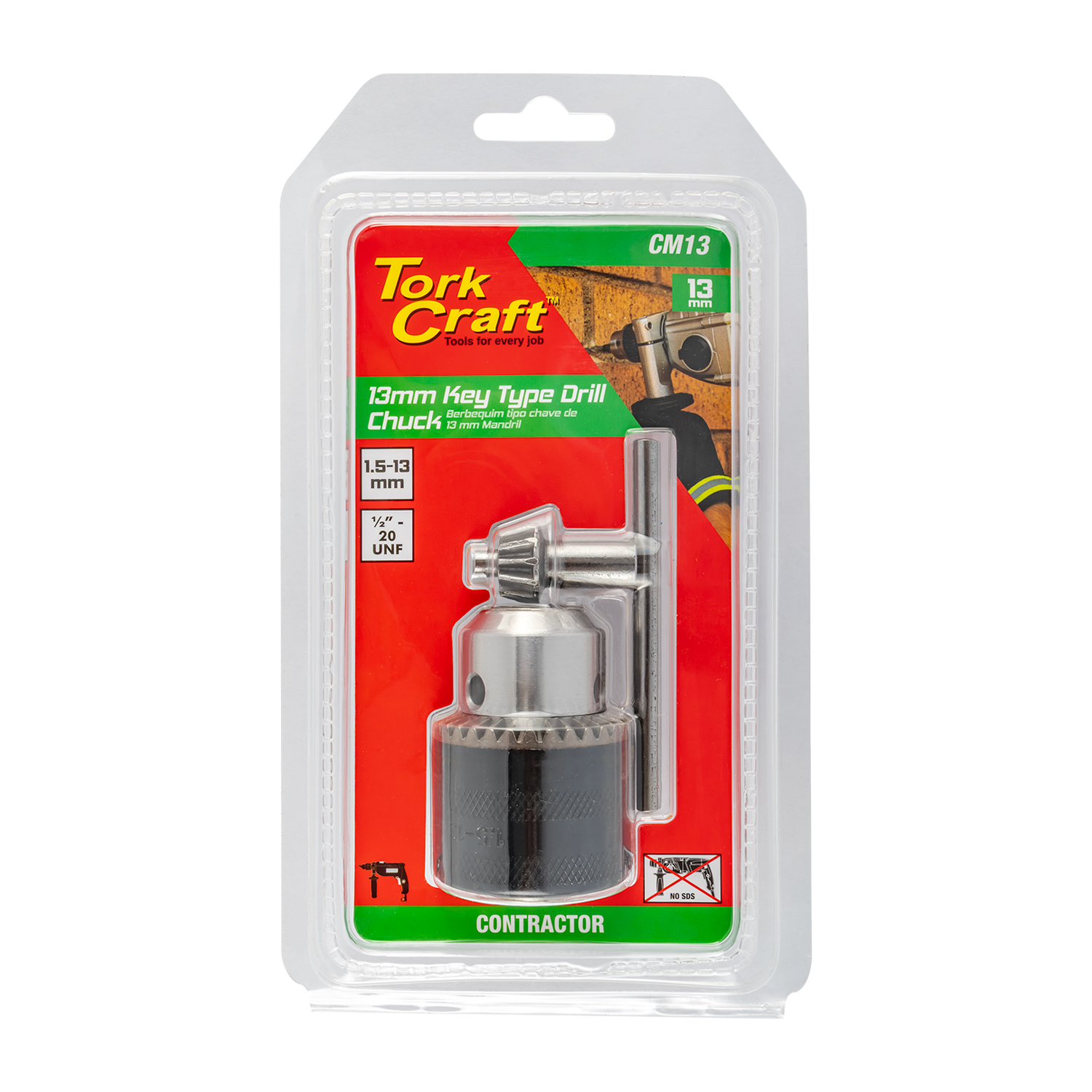 Tork Craft Chuck Key Size Num Dim Blister