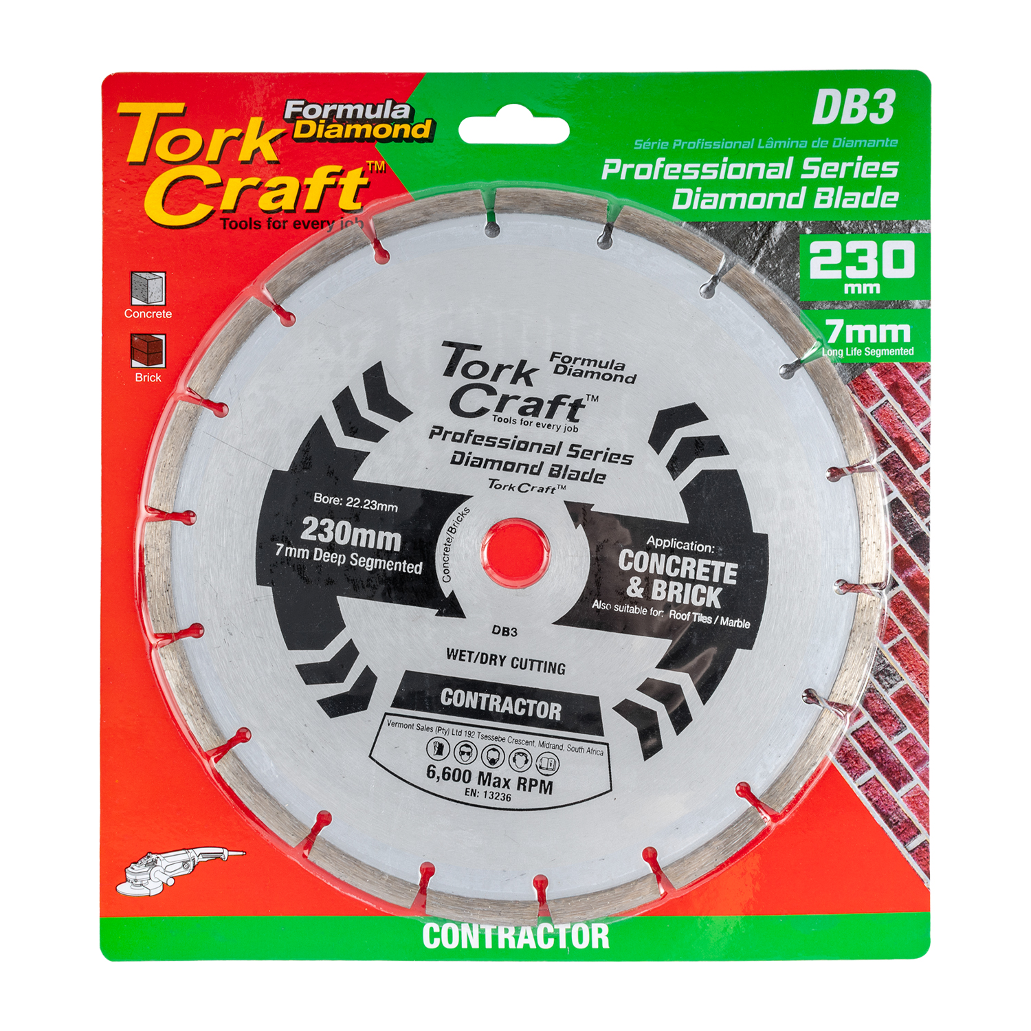 Tork Craft Diamond Blade Segmented Size