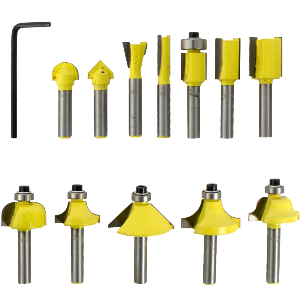 Tork Craft Router Bit Set Pack Plastic Box Num Num Shank