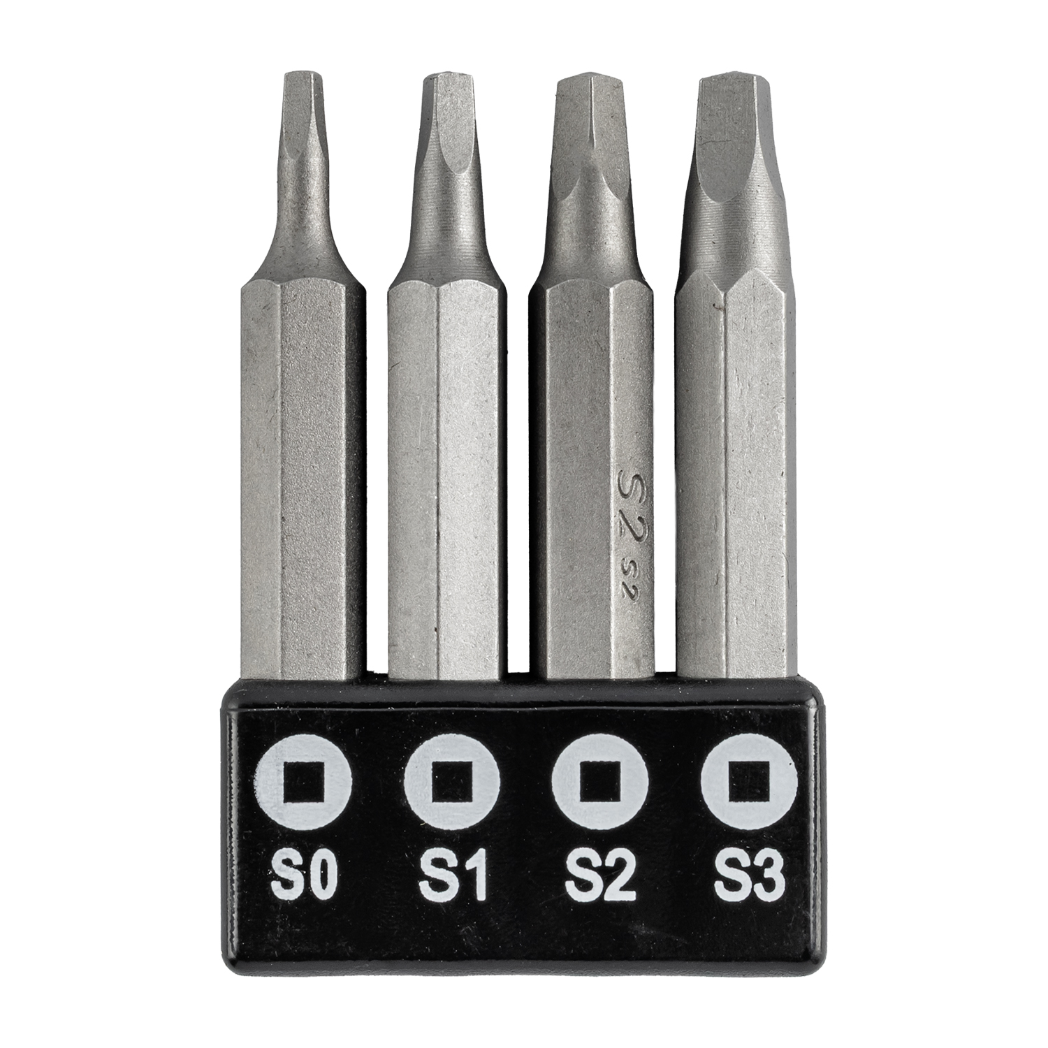 Tork Craft Screwdriver Bit Set Square Recess 4Pce Size Sq0 Num Num