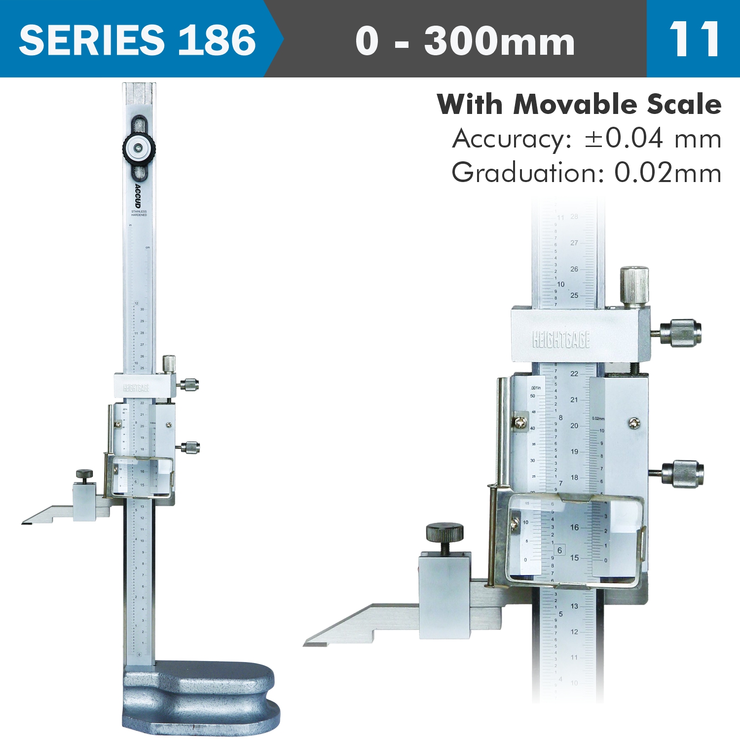 VERNIER HEIGHT GAUGE ACC. GRAD. S/STEEL