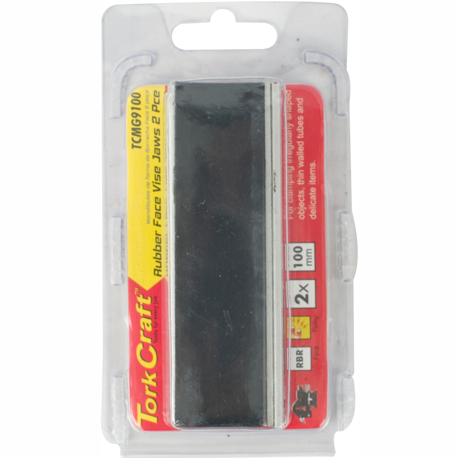 VICE JAWS MAGNETIC ALUM. X 2PC RUBBER FACE