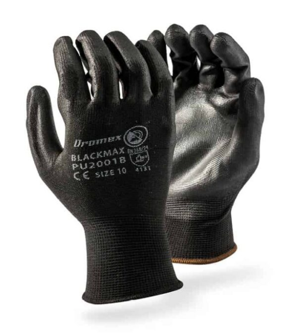 Dromex® Black Pu Palm Coated Knitted Shell