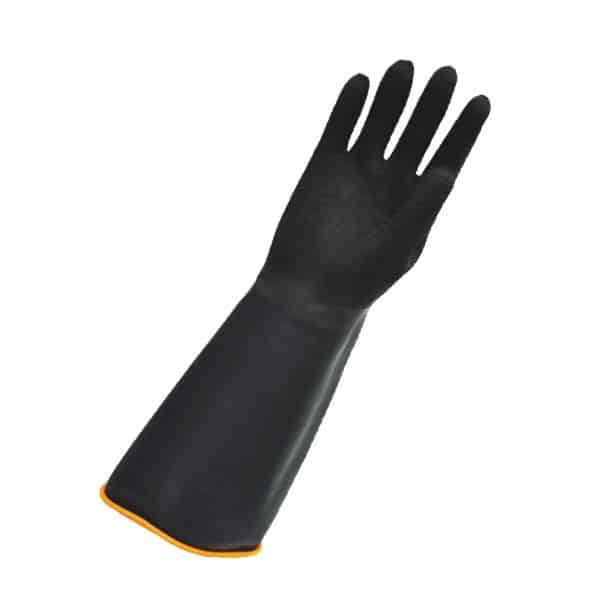 RUBBER ELBOW GLOVES | BLACK