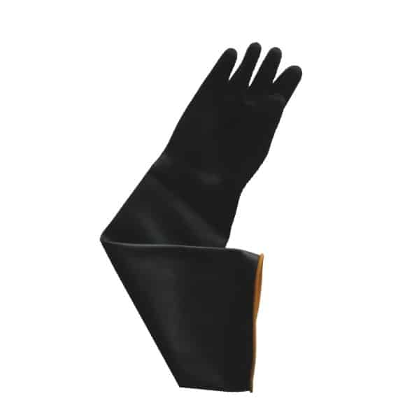 RUBBER SHOULDER GLOVES | BLACK