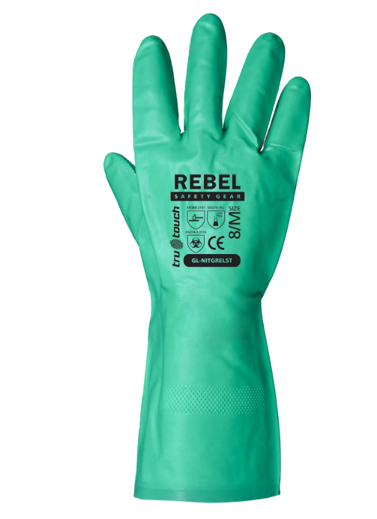 NITRILE CHEMICAL GLOVES | GREEN | SIZE 8