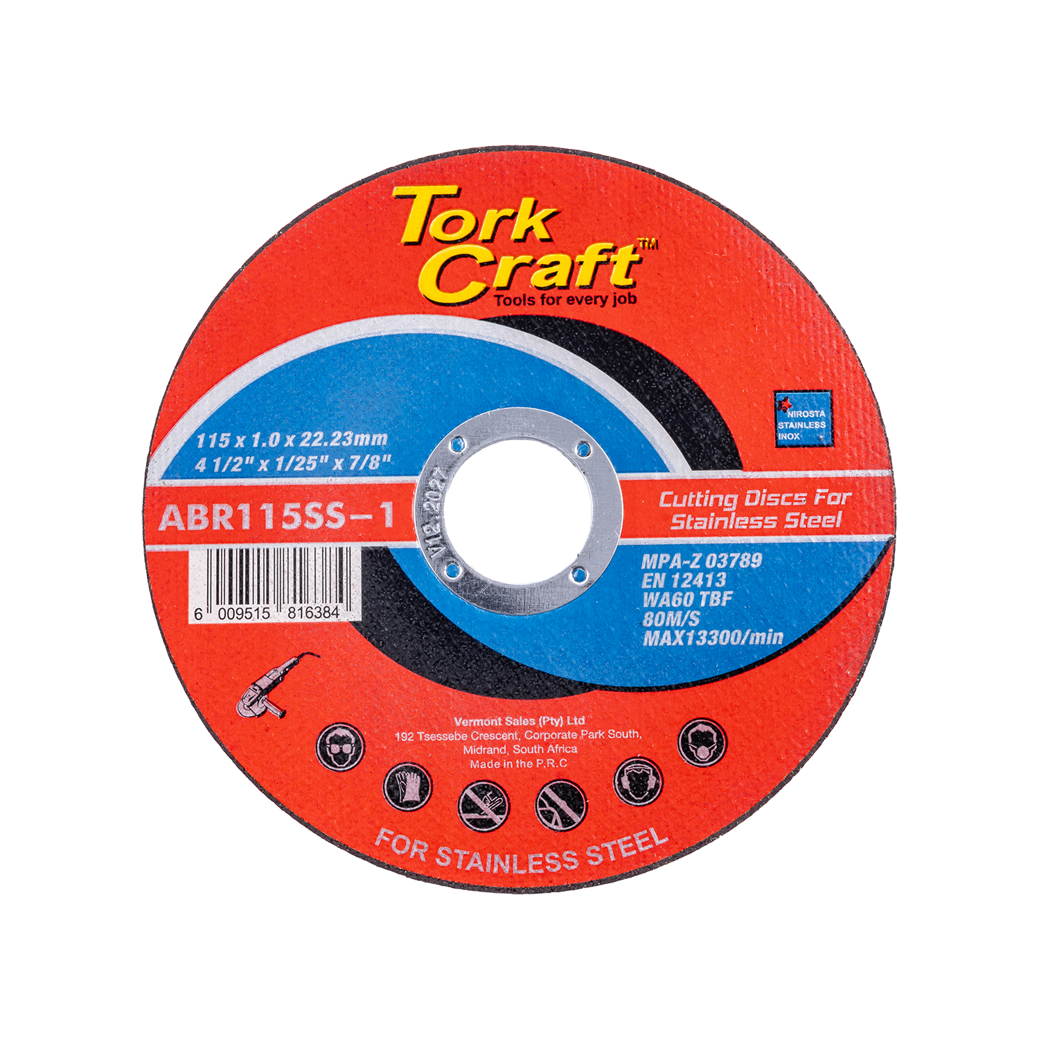 Cutting Disc Metal & Ss 115 X