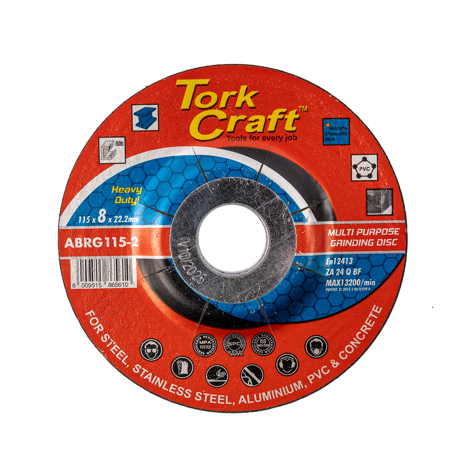 Grinding Disc For Steel X 8.0 22.2mm S/Steel Concret Multi