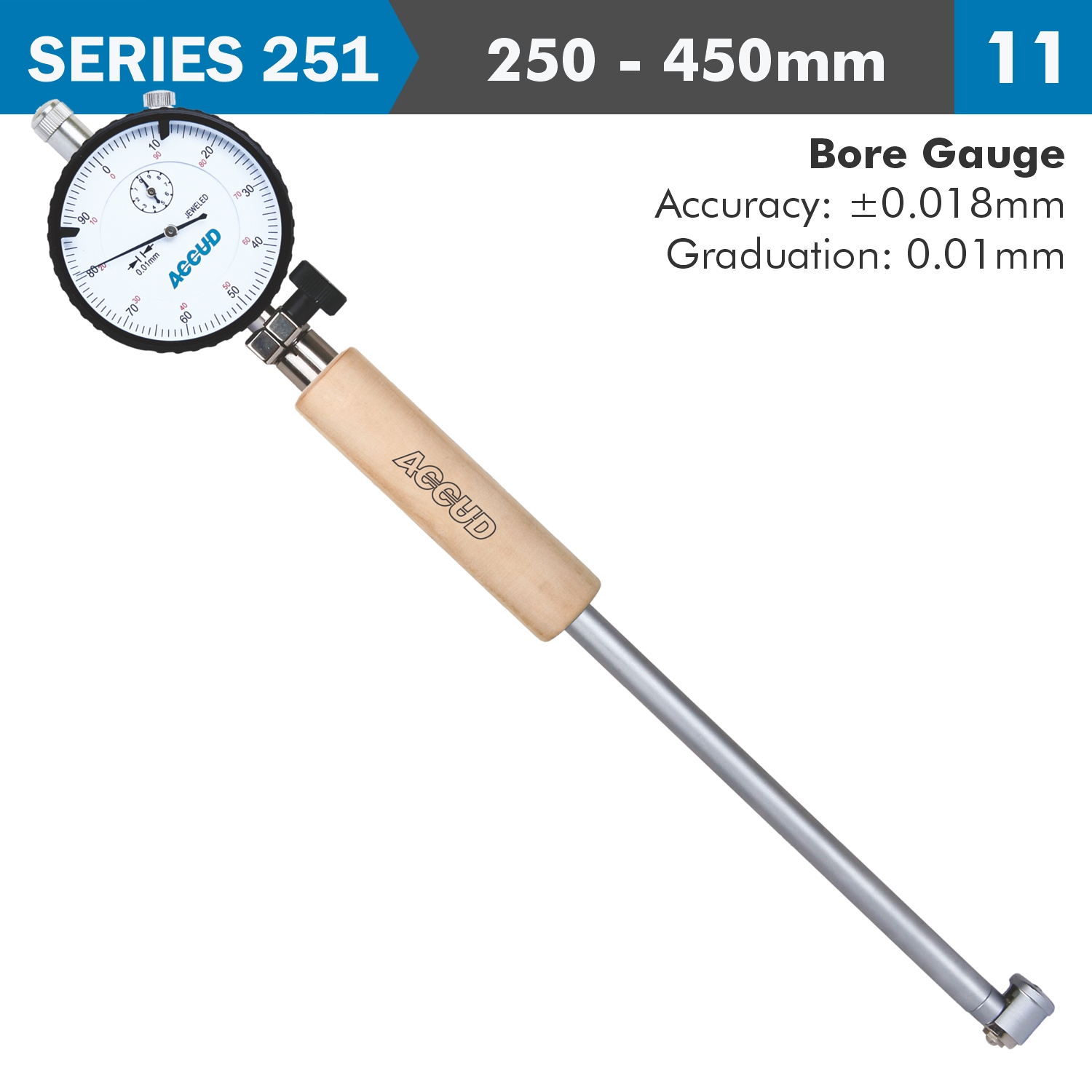 Precision Dial Bore Gauge Acc. 0.001mm Grad.