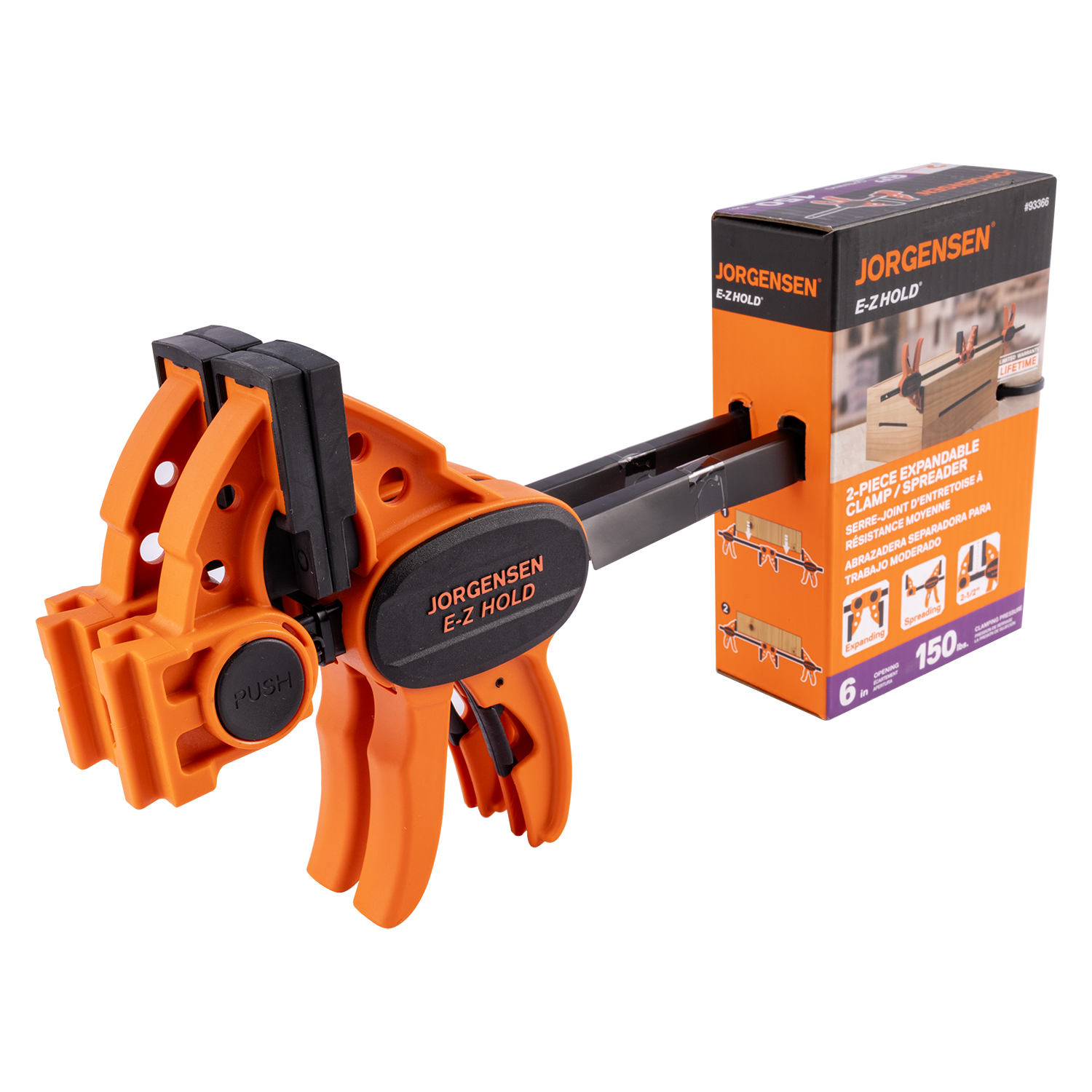 2pk E-z Hold 6'light Duty Expandable Clamp- Spreader
