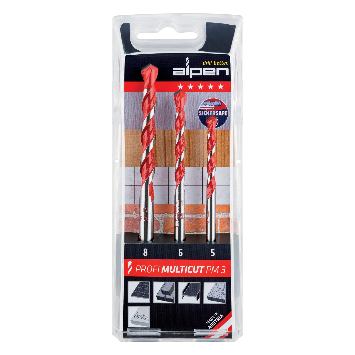 Alpen Multicut Drill Bit Set Piece