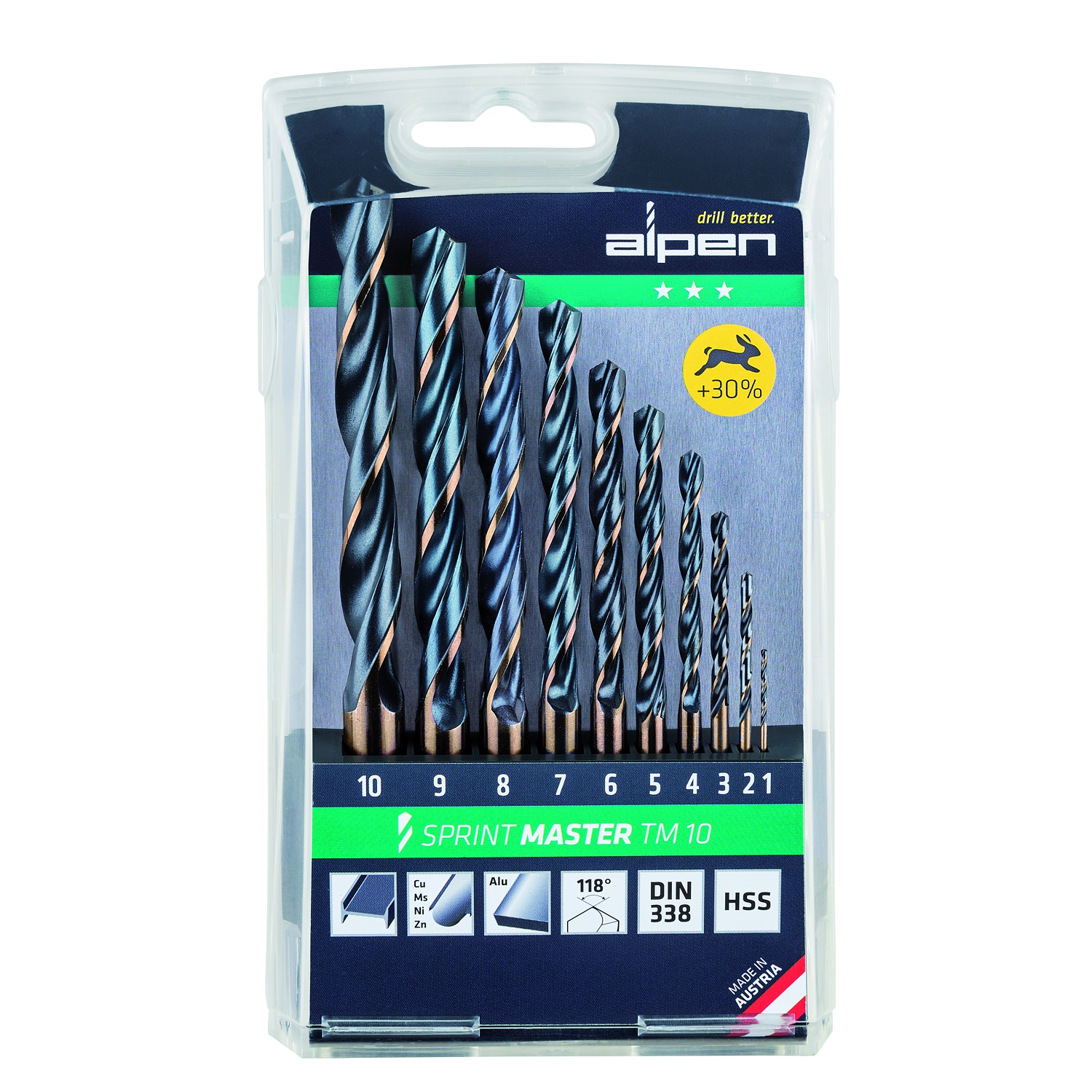 Alpen Sprint Master Tm10 10-pcs 1 -10 X 1mm Set