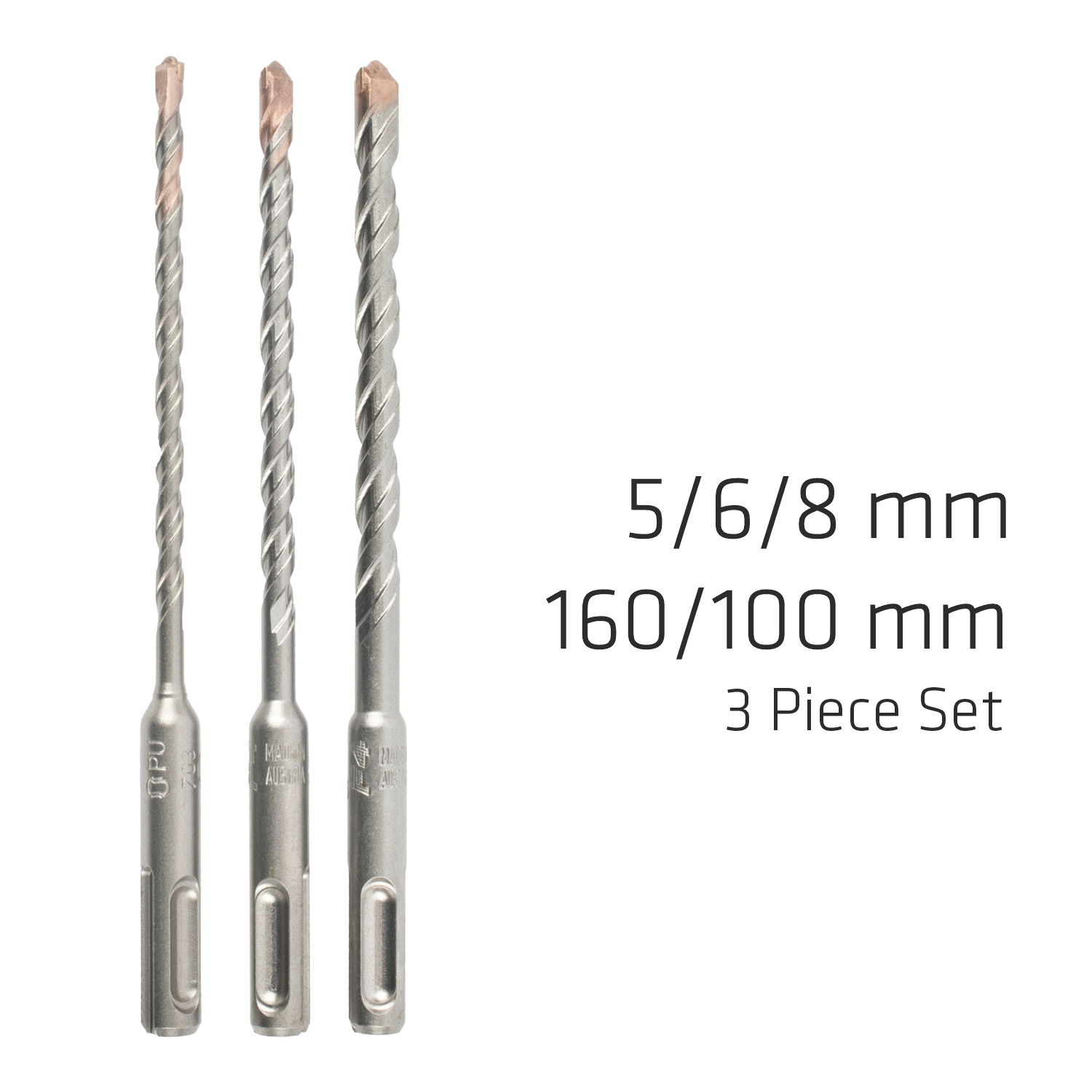 Sds Plus F4 5 6 8 X160mm 3 Pce Set