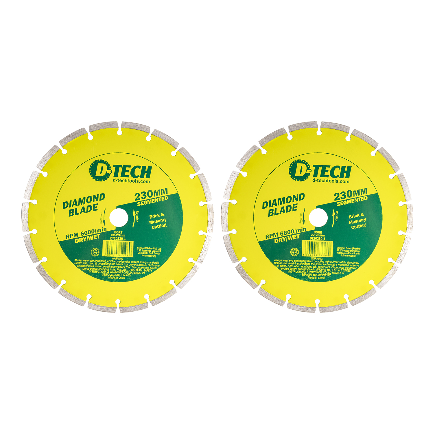 Diamond Blade Segmented Std. 230 X 22.23mm Bulk
