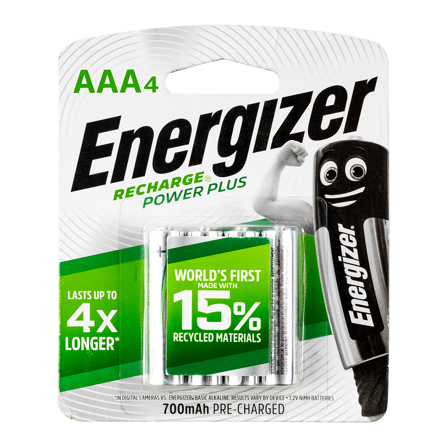 Recharge Battery 700mah Aaa-4pack (moq6) Energizer