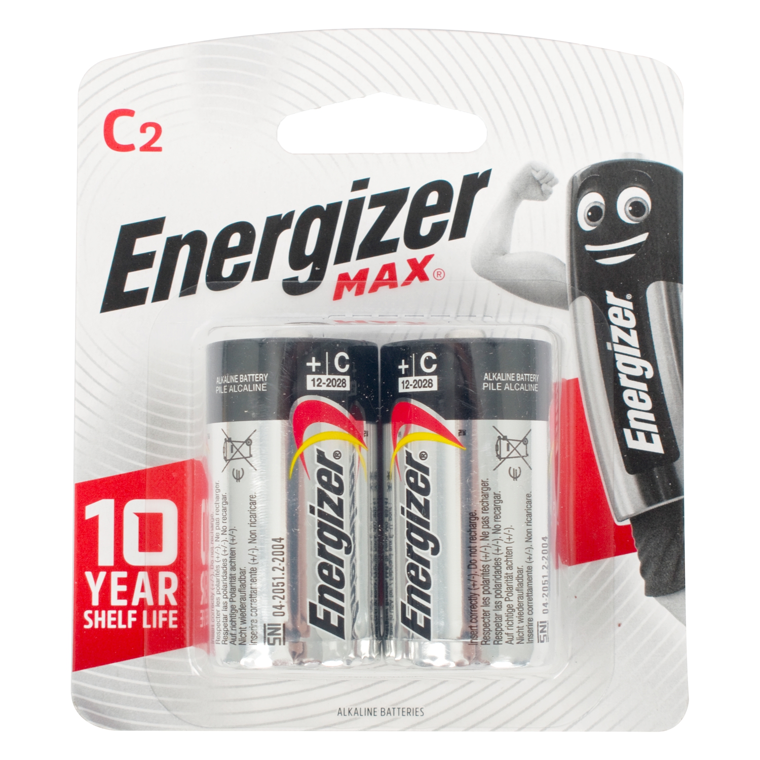 Max C Battery-2pack (moq6) Energizer