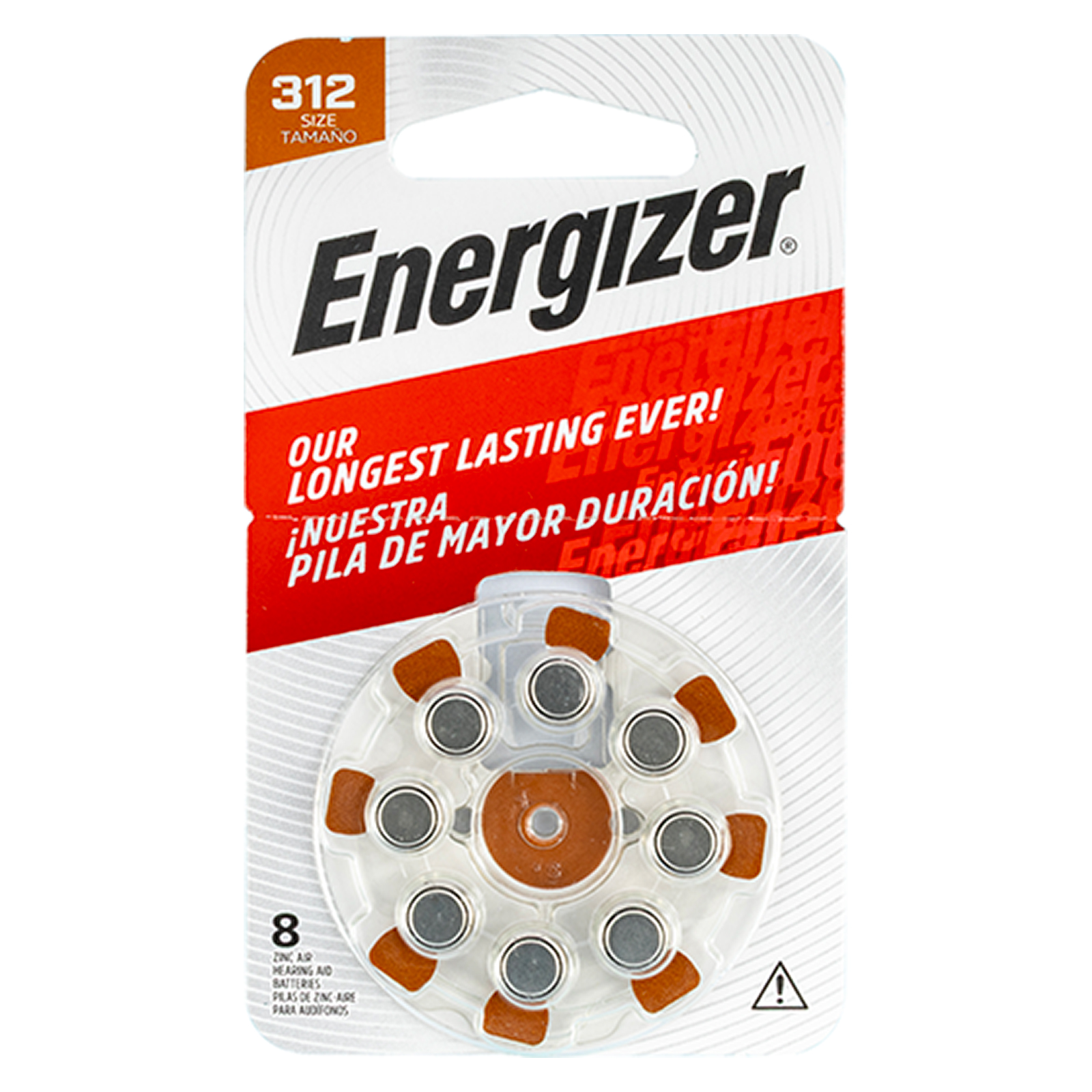 Energizer Hearing Aid Battery 312 | 8-Pack Zinc Air Energizer