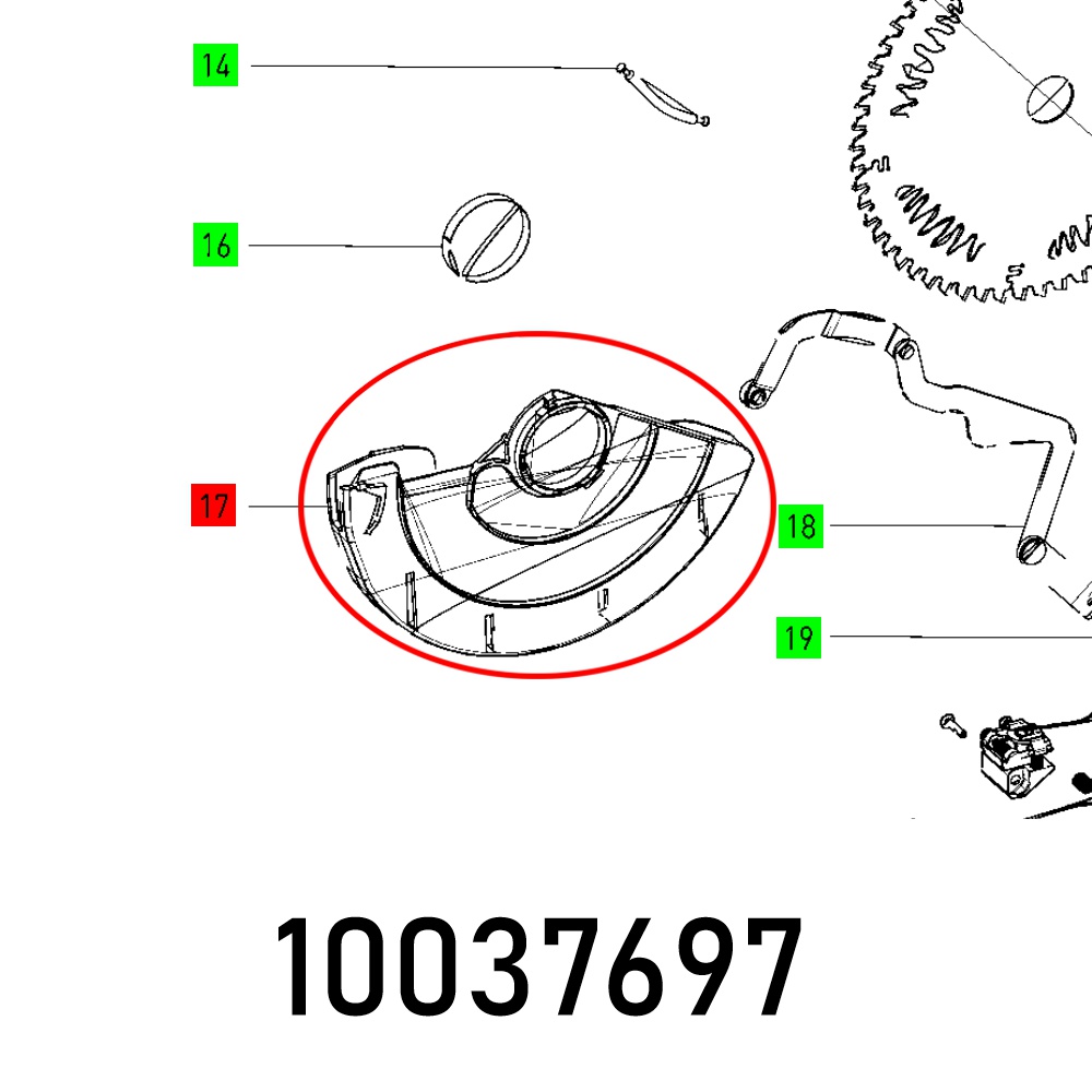 Festool Protective Cover KS 120 KAPEX Mitre Saw Spare Part