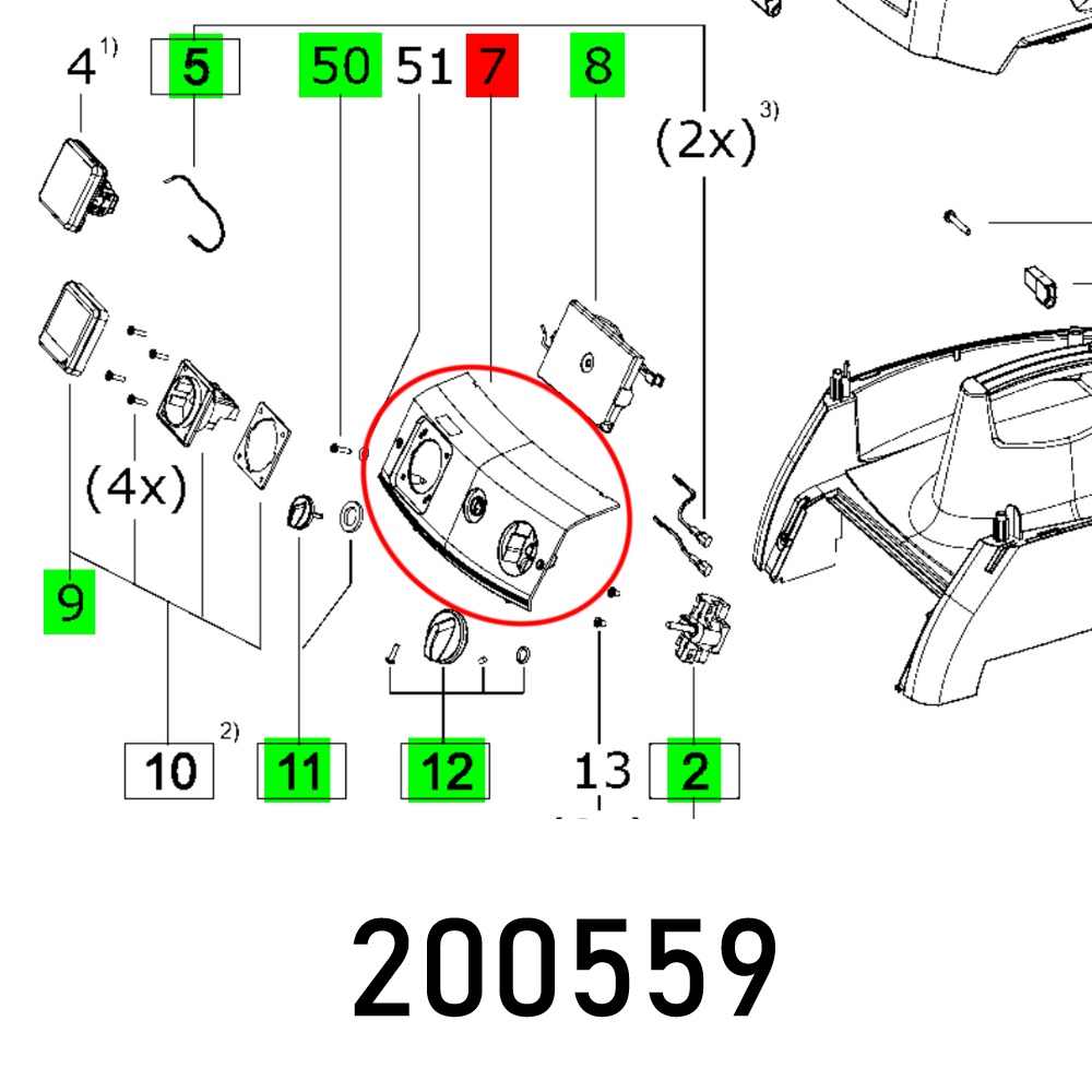 Festool Fascia Panel CTL MIDI ET-B Dust Extractor Spare Part