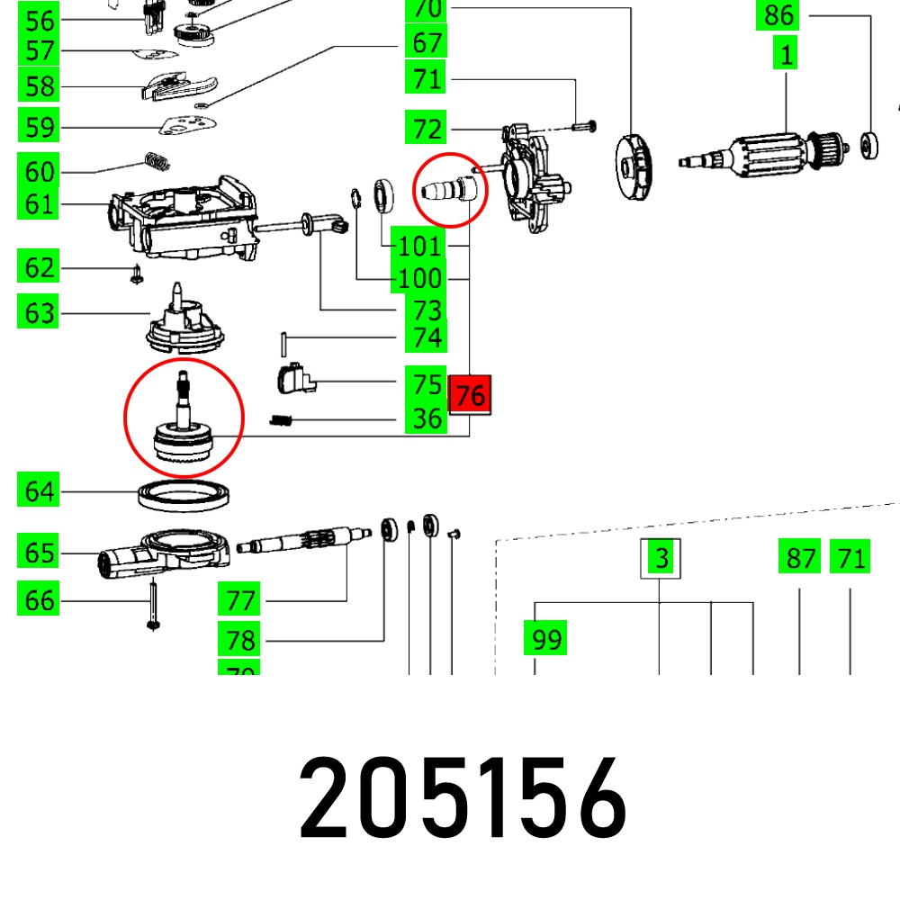 Festool Gear DF 500 Q DOMINO Joining Machine Spare Part