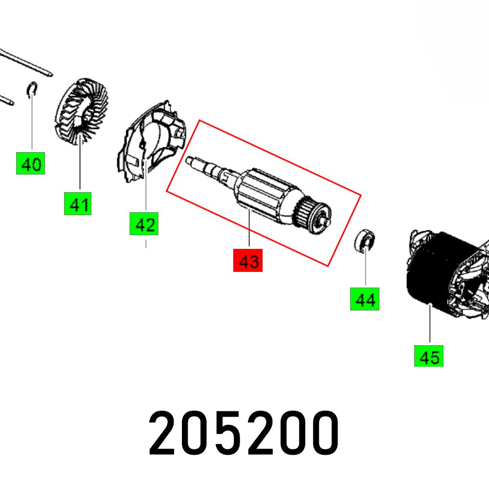 Festool Armature CS 50 EB 230V Trimming Saw Spare Part