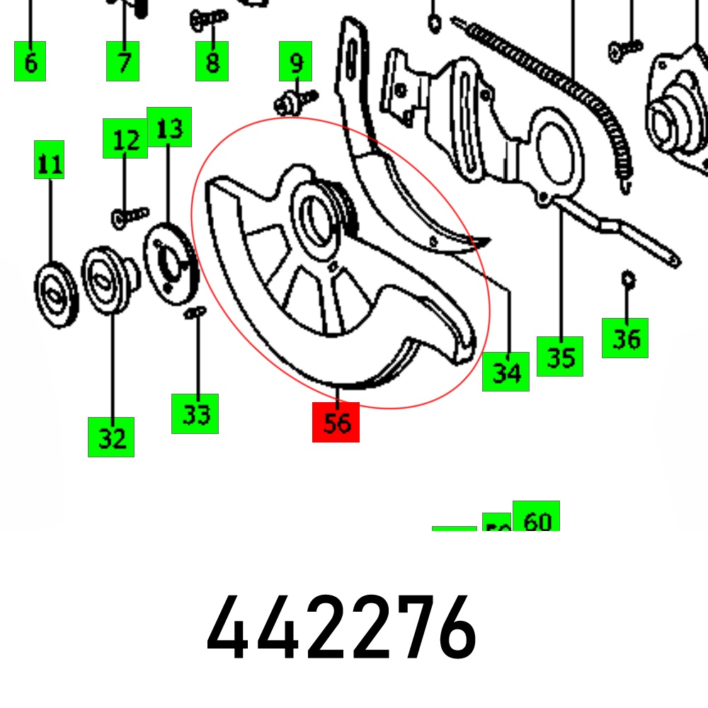 Festool Pendulum Cover AP 85 E Circular Saw Spare Part