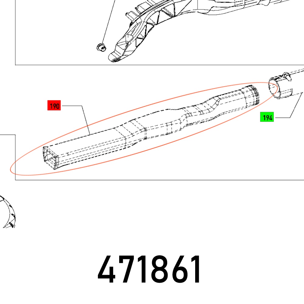 Festool Channel LHS 225 EQ PLANEX Long-Reach Sander Spare Part