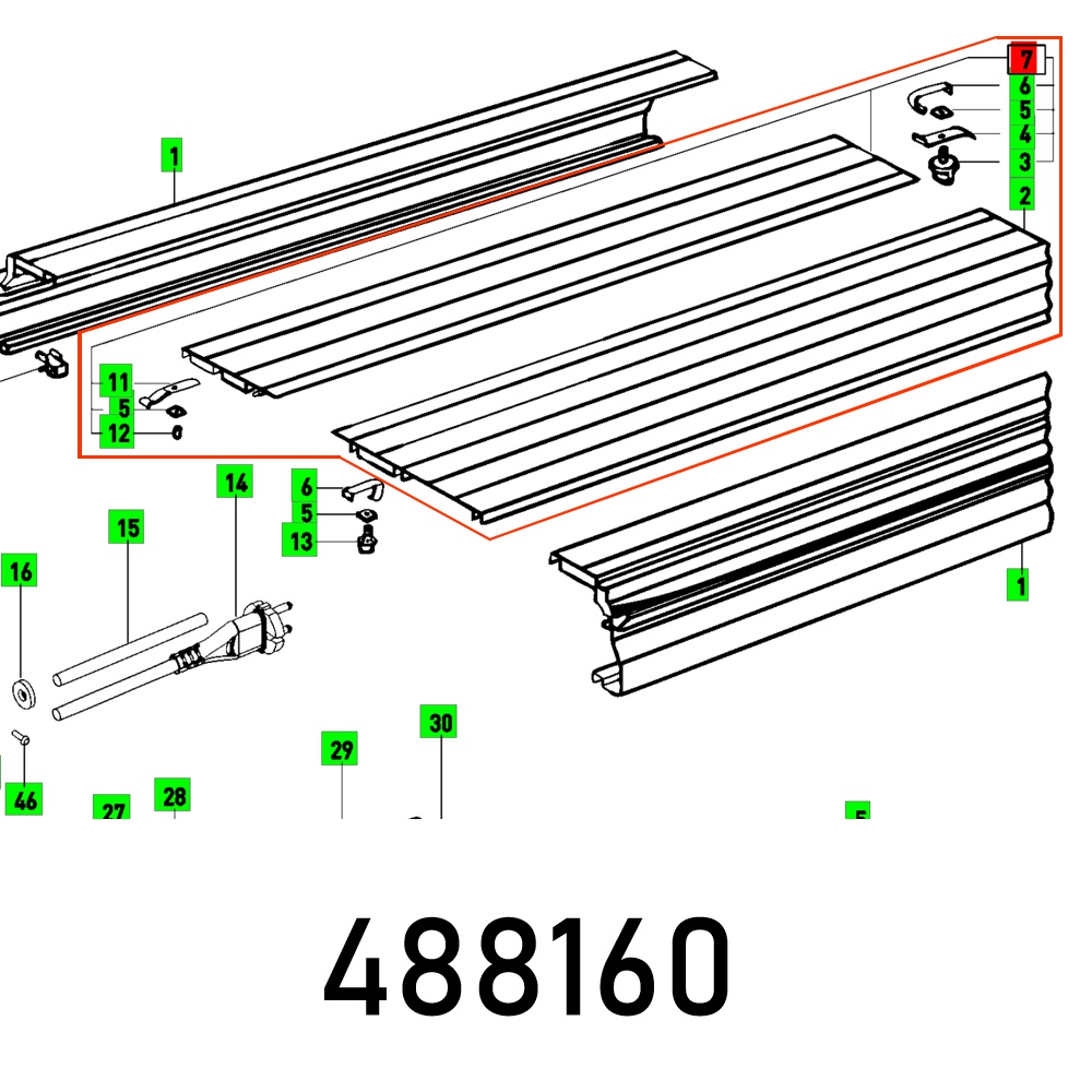 Festool Table Insert CS 70 EB PRECISIO Table Saw Spare Part