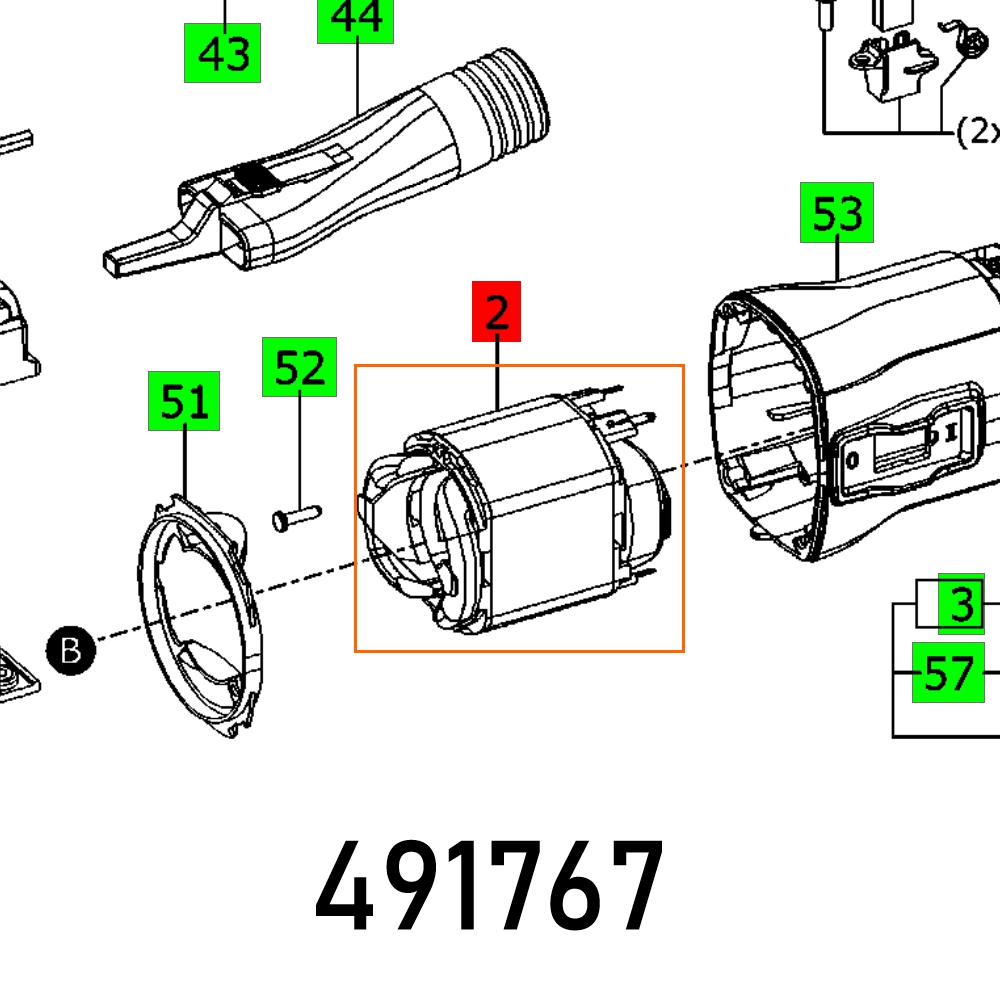 Festool Field Coil PS 300 EQ 230V Jigsaw Spare Part