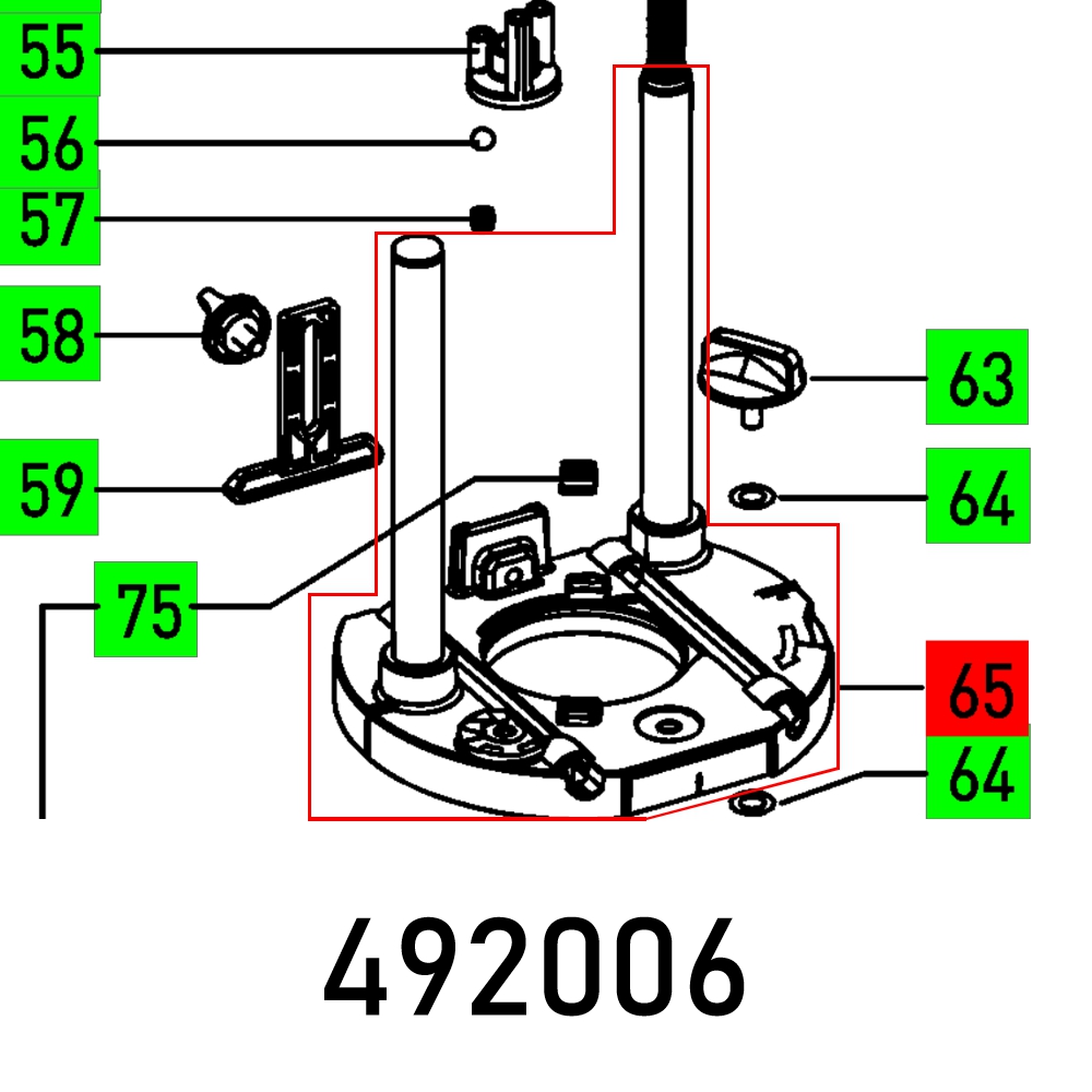 Festool Base Plate OF 1400 EBQ Router Spare Part