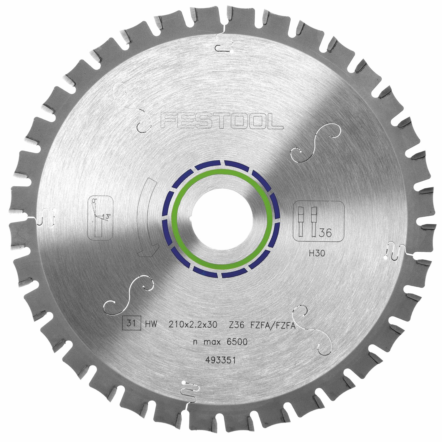 Festool HW 210x2,2x30 F36 STEEL Saw Blade 210mm 36T