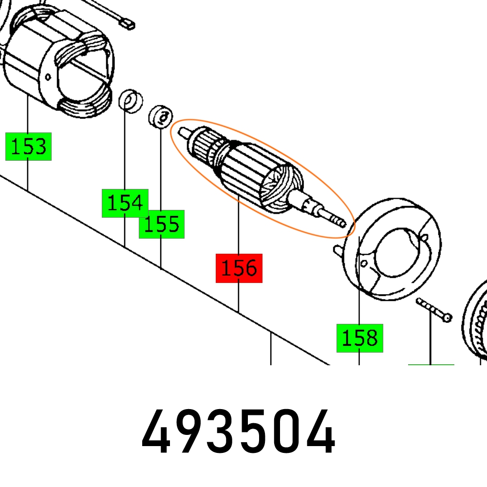 Festool Armature CS 70 EB 230V PRECISIO Trimming Saw Spare Part