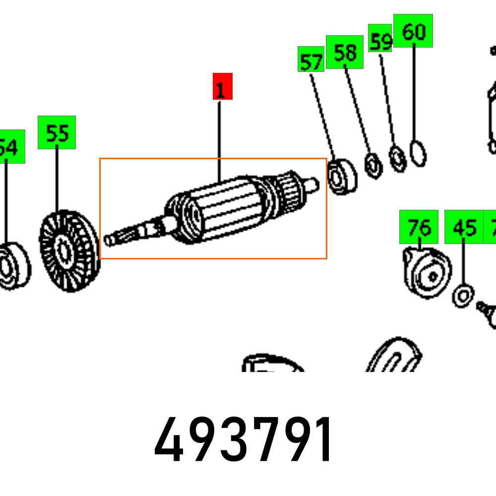 Festool Armature AP 85 EB 230V Circular Saw Spare Part