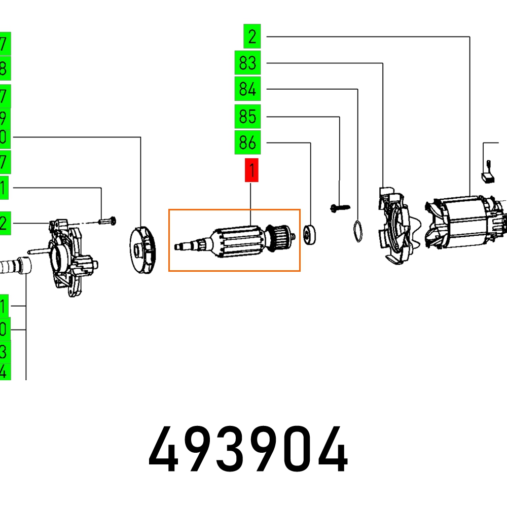 Festool Armature DF 500 Q 230V DOMINO Joining Machine Spare Part