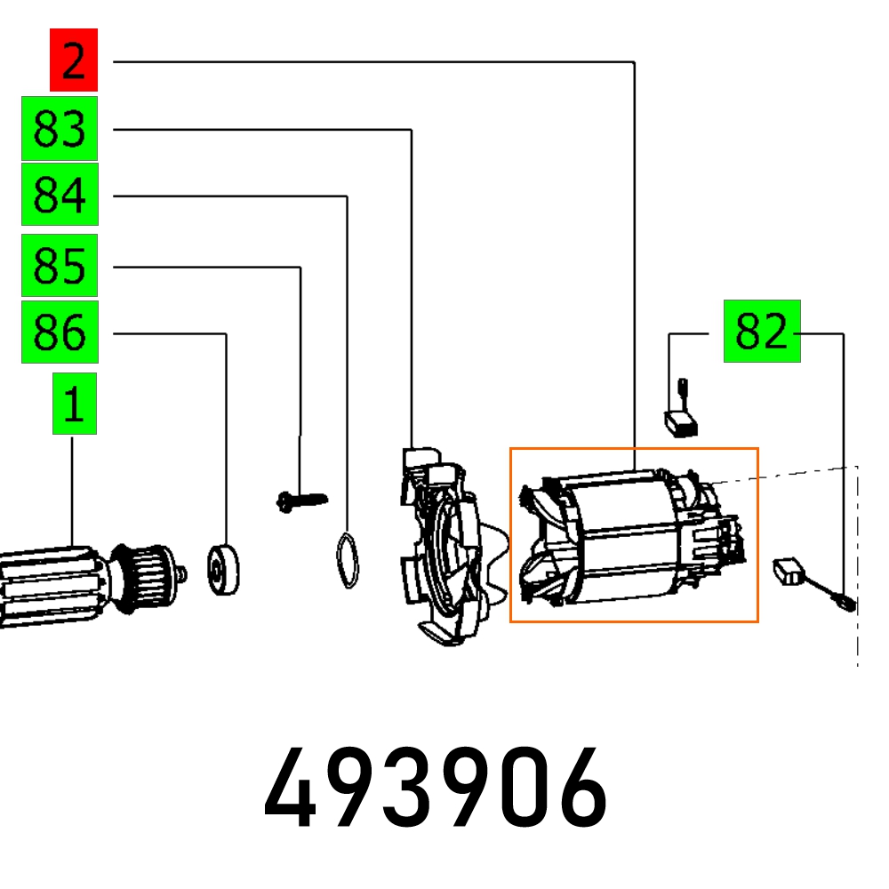Festool Field Assembly DF 500 Q 230V DOMINO Joining Machine Spare Part