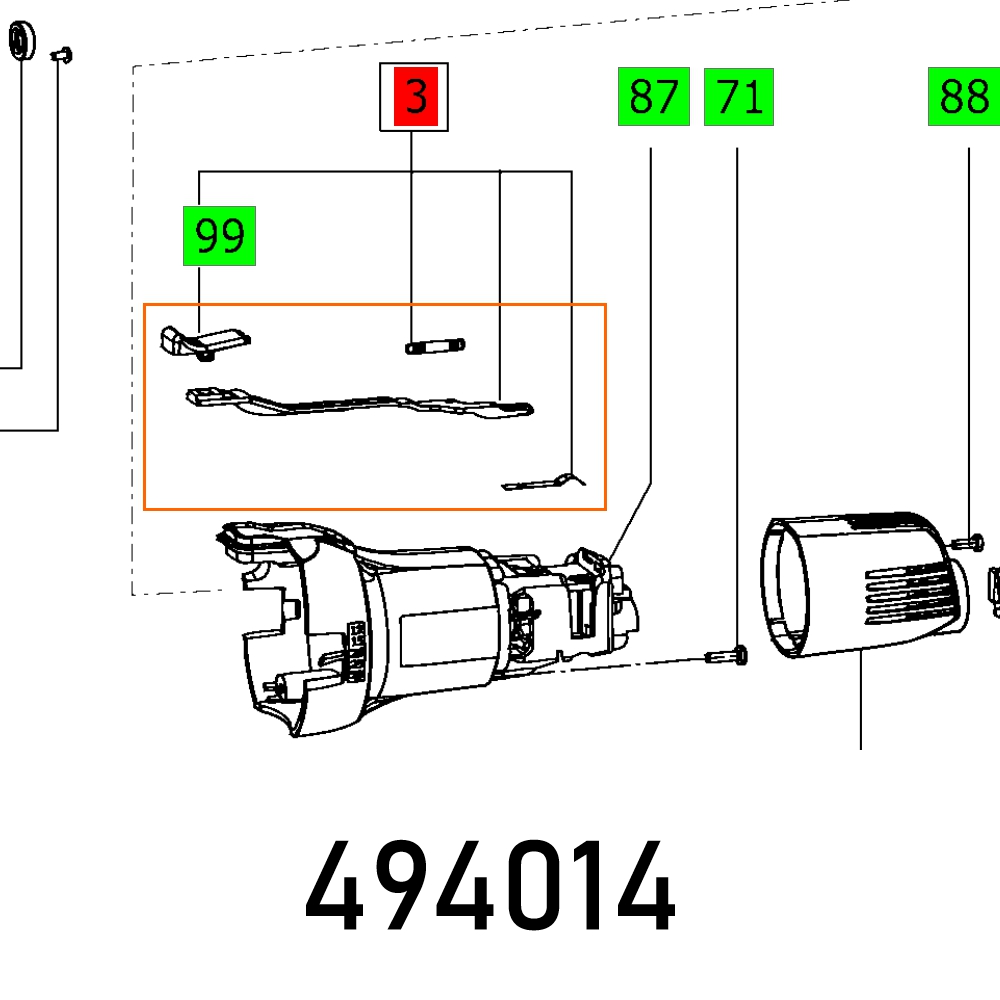 Festool Switch Linkage DF 500 Q DOMINO Joining Machine Spare Part