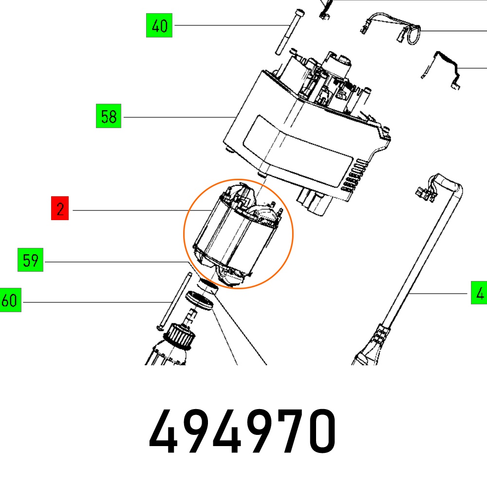 Festool Field Coil KS 120 EB KAPEX Mitre Saw Spare Part