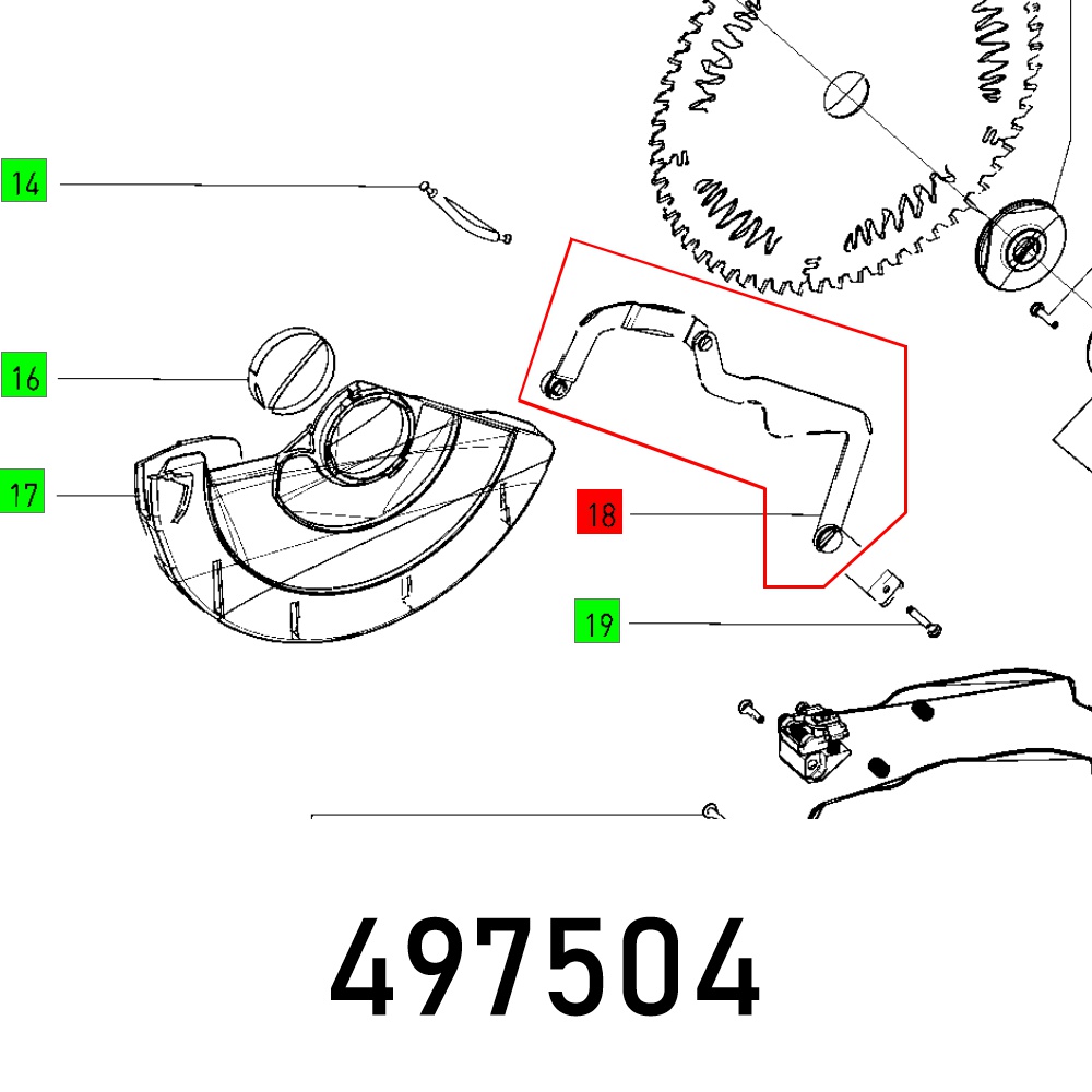 Festool Swivel Lever KS 120 EB KAPEX Mitre Saw Spare Part