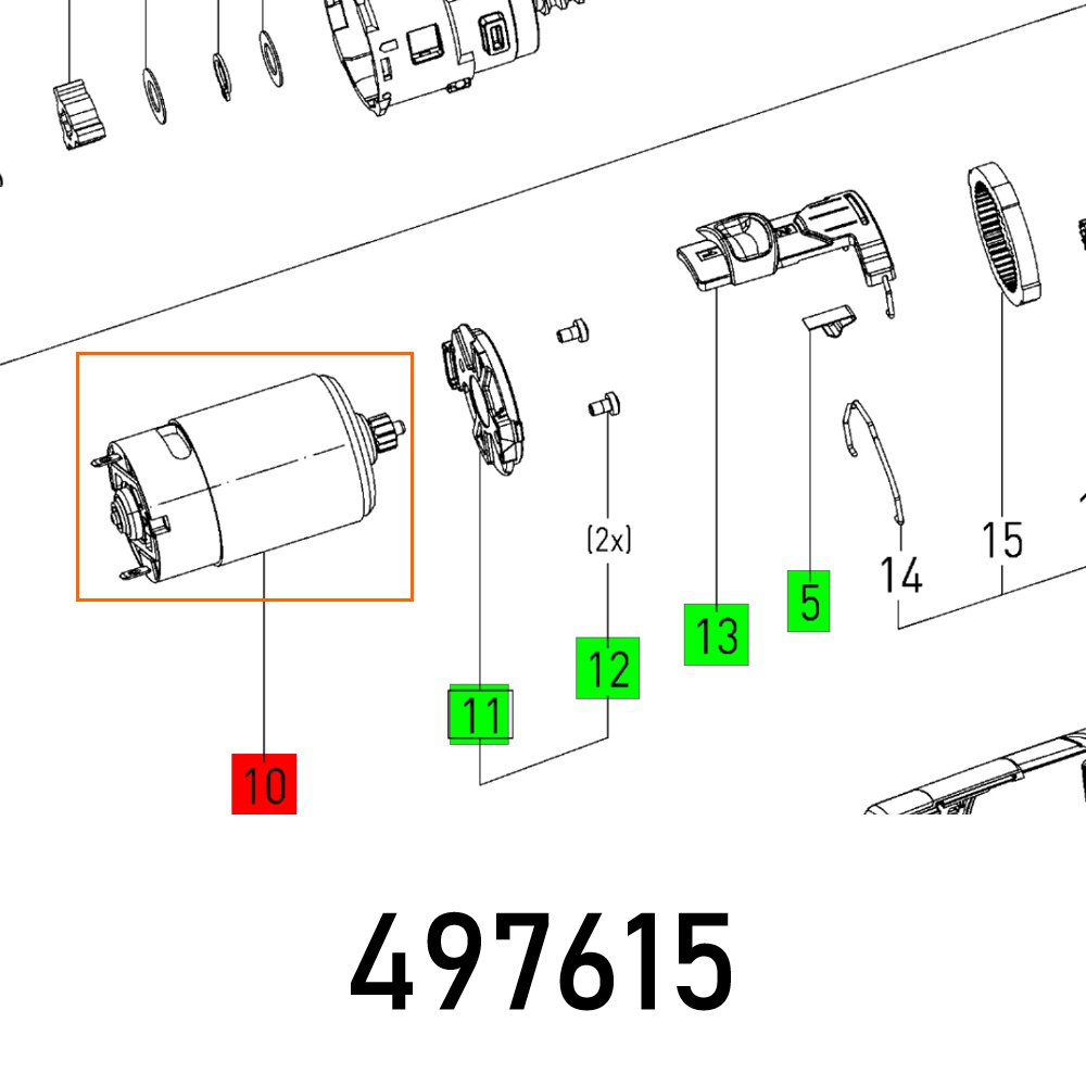 Festool Motor CXS ET-BG CXS/TXS Cordless Drill Driver Spare Part