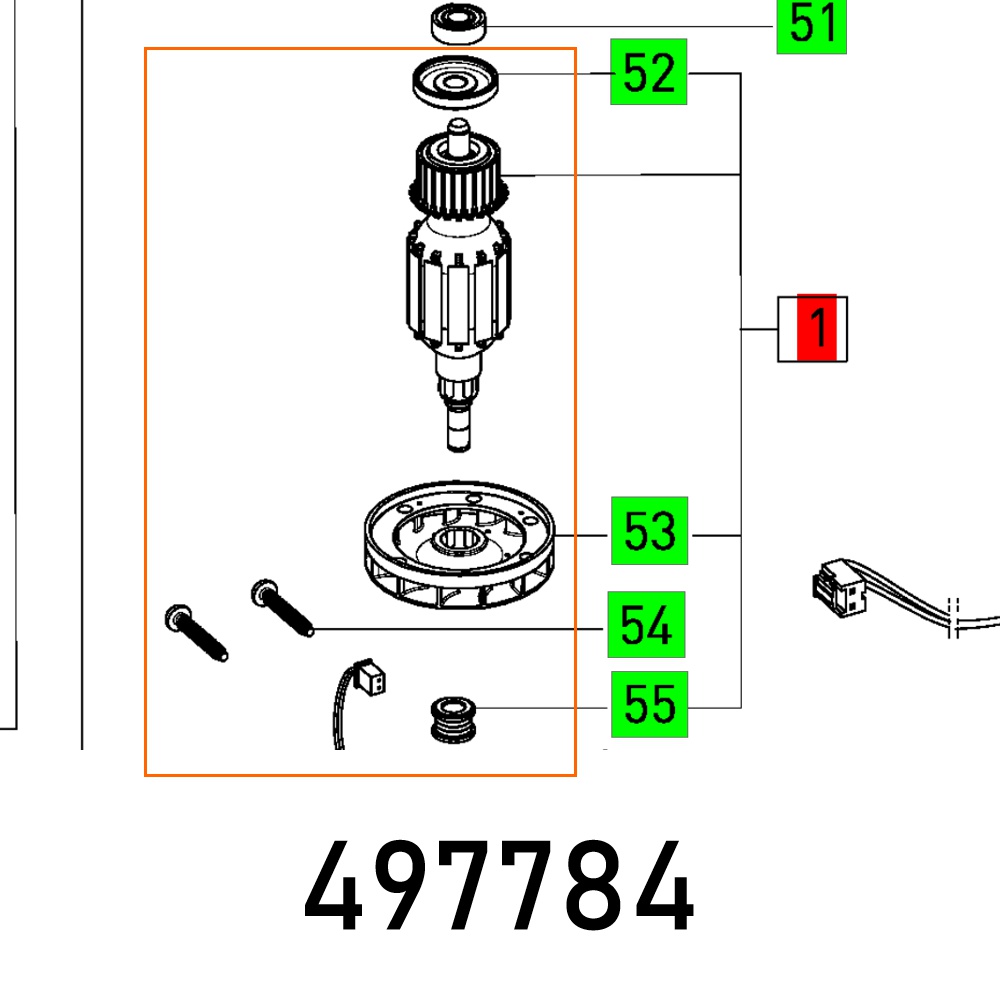 Festool Armature RO 90 DX FEQ 230V Sander Spare Part – 497784