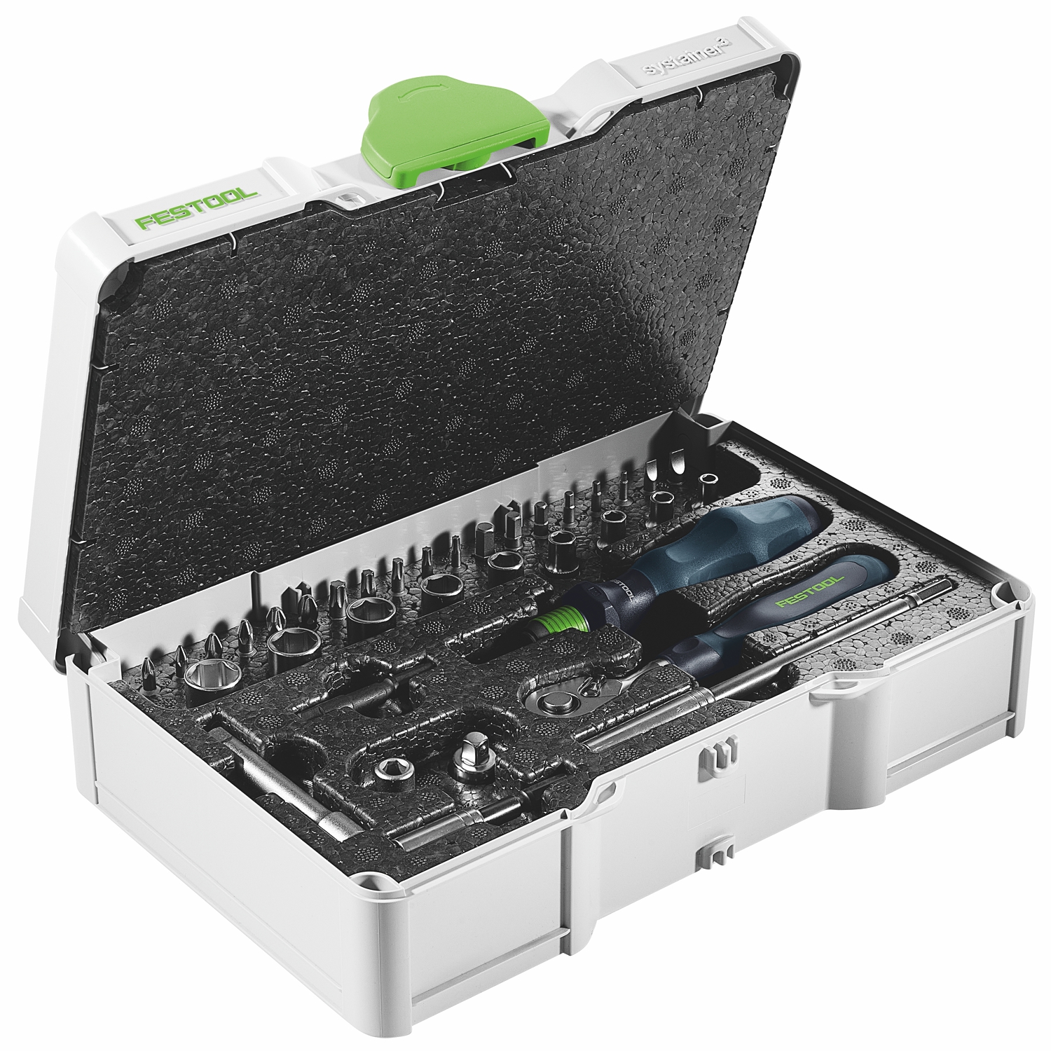 Festool SYS3 S 76-1/4'-CE RA Ratchet and Socket Set 37 Piece