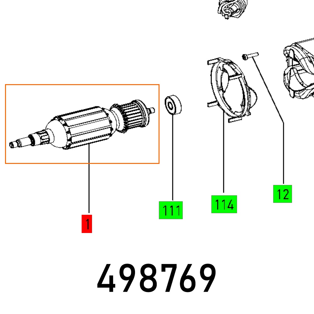 Festool Armature DF 700 EQ 230V DOMINO XL Joining Machine Spare Part