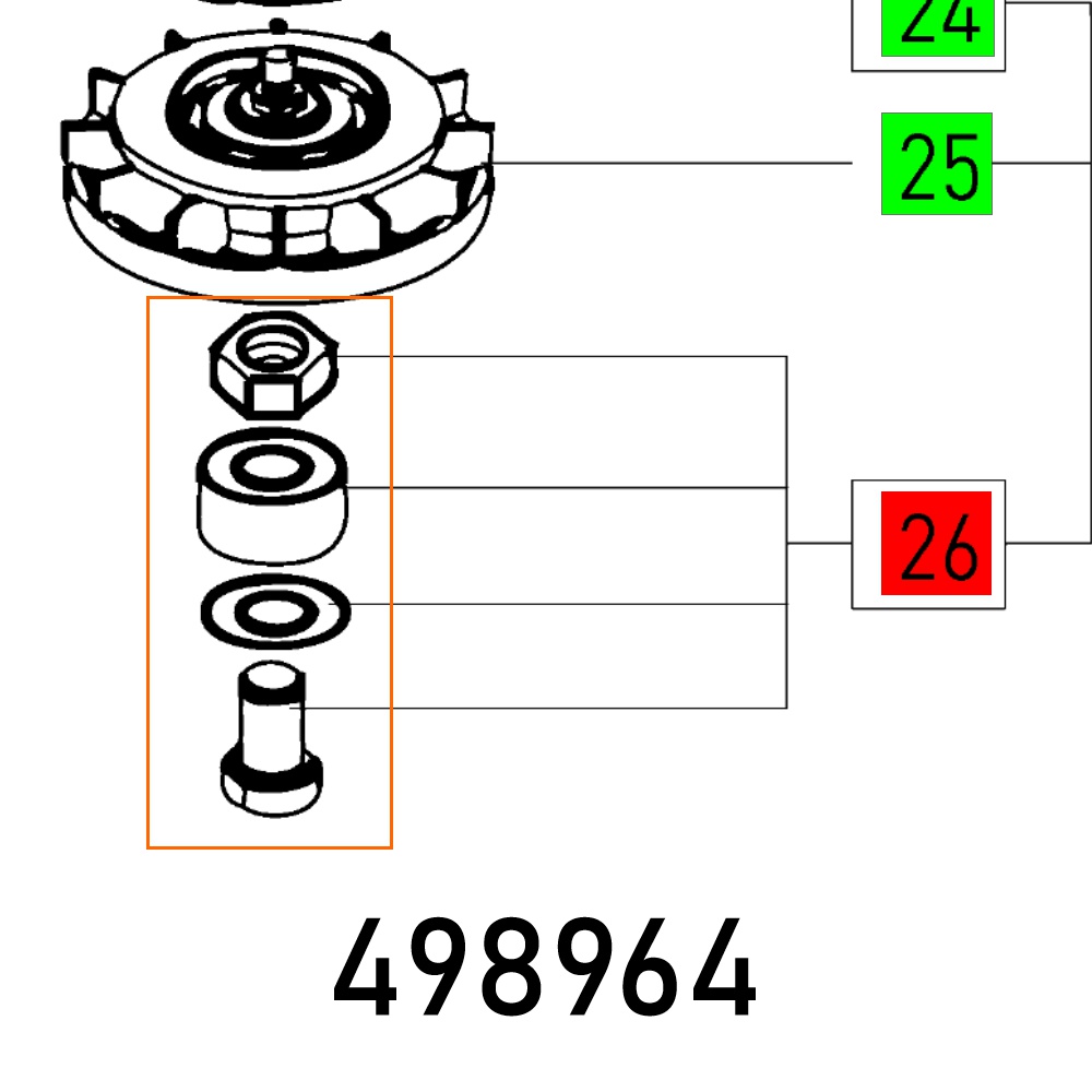 Festool Bearing Bolt ETS 150 Random Orbital Sander Spare Part