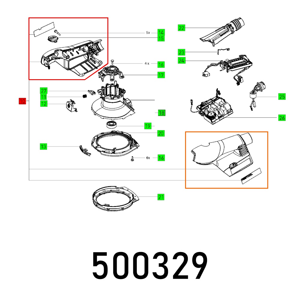 Festool Half Shell ETS EC 150 Random Orbital Sander Spare Part