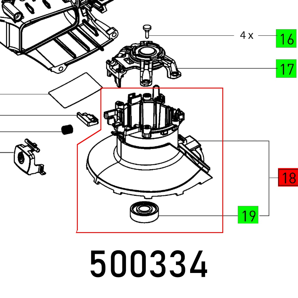 Festool Motor Frame ETS EC 150 Random Orbital Sander Spare Part