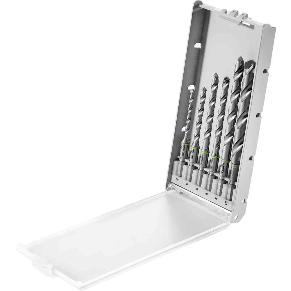 Festool BKS SYS3 D4-10 CE/S 6-Piece CENTROTEC Masonry Drill Bit Set 4-10mm