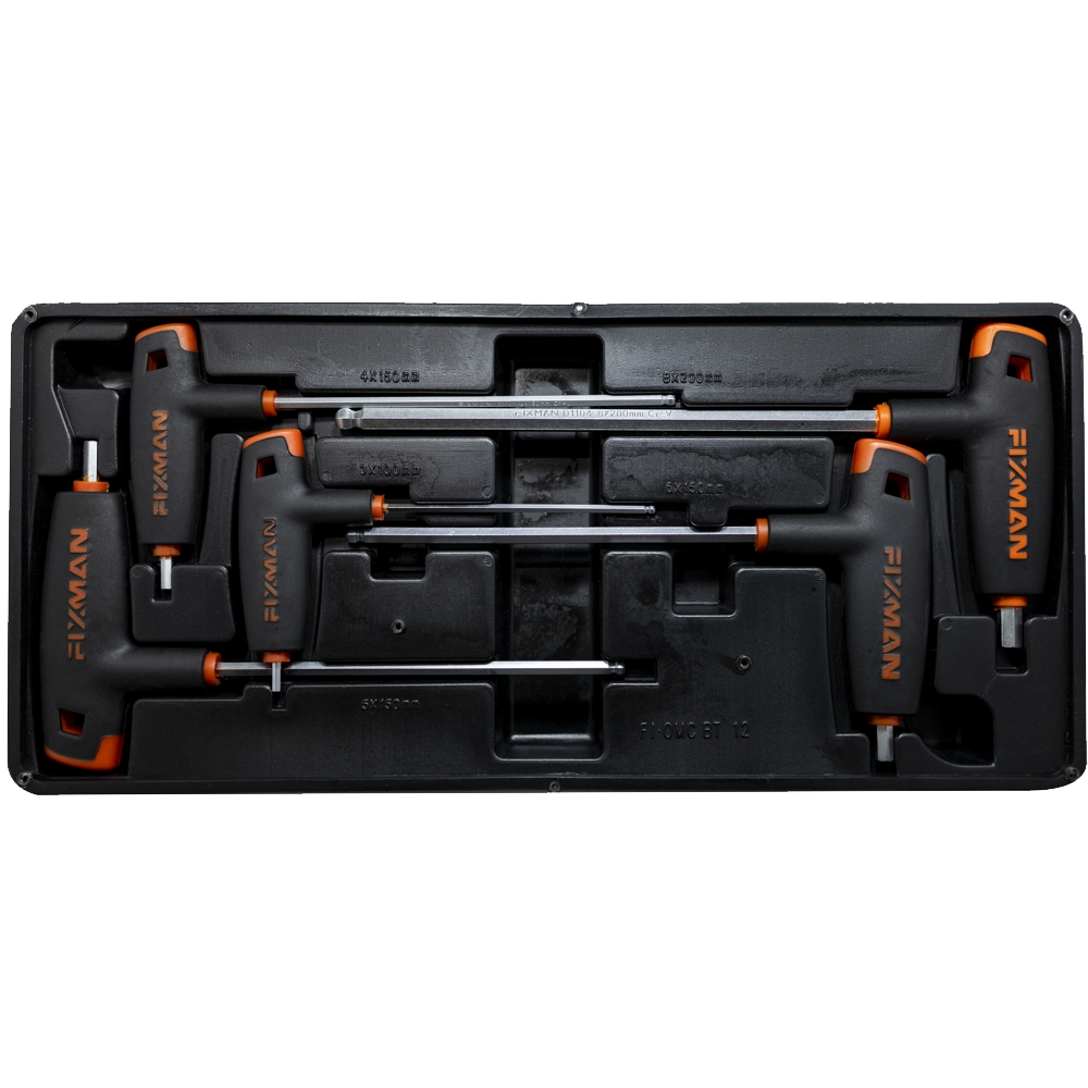 Fixman 5-pc L-handle Hex Keys W-ball Head 3-4-5-6-8mm